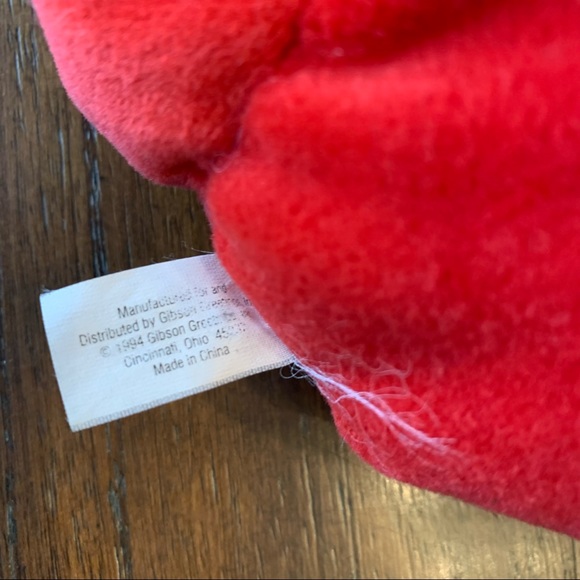 1993 Gibson Greetings Plush 11” Santa Claus Puffy Nylon Christmas Plaid Bag - Picture 7 of 9